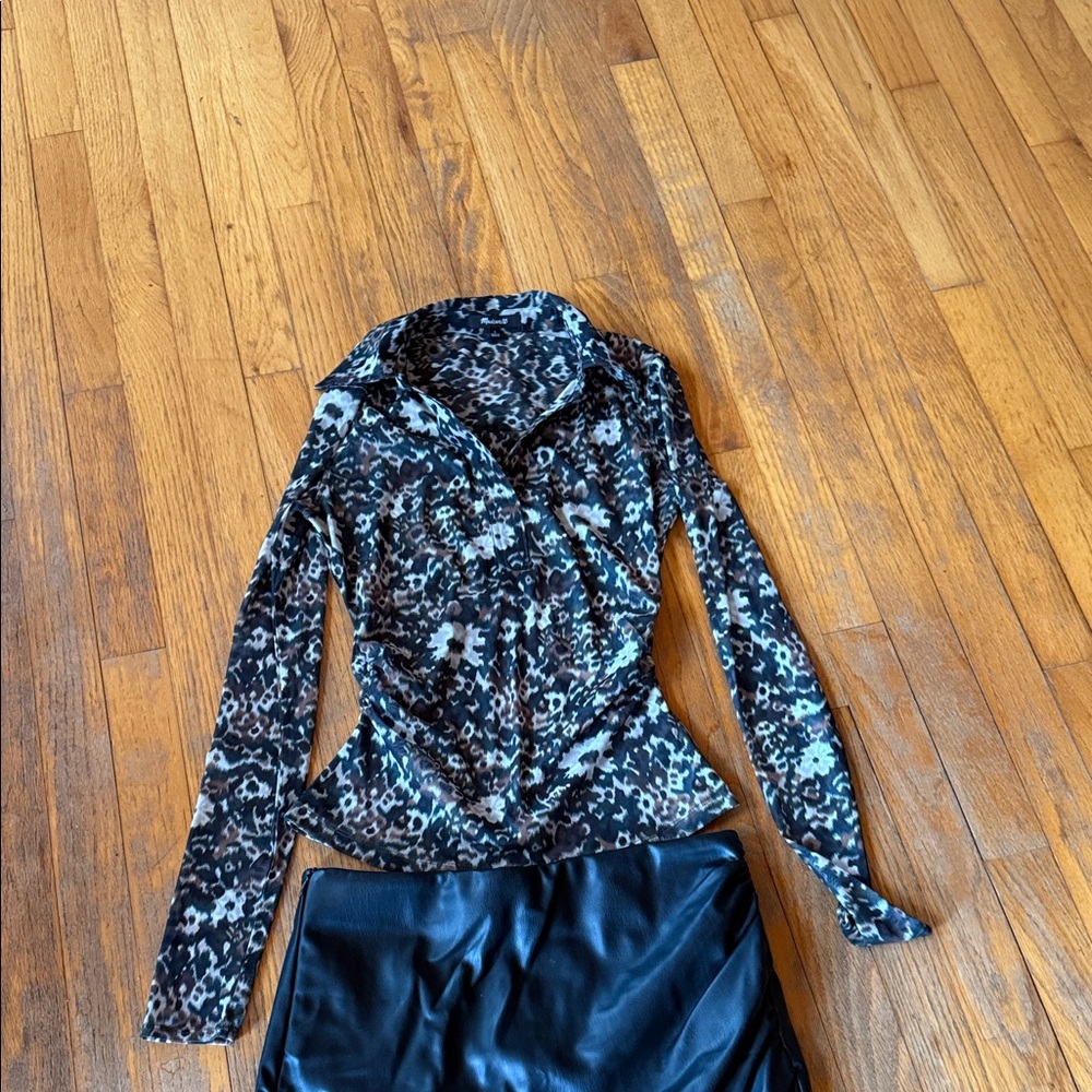 Madewell Leopard Print Sheer Top